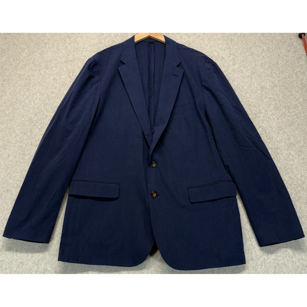 NWT J.Crew Mens Ludlow Blazer Navy Blue Single Breasted Slim Fit Stretch 46L